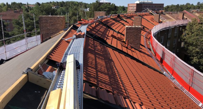 Takomläggning pannor